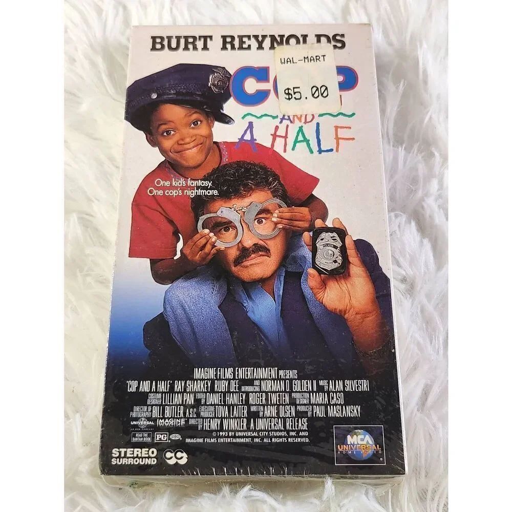 Sealed Cop And A Half Vhs New Sealed Tape Burt Reynolds